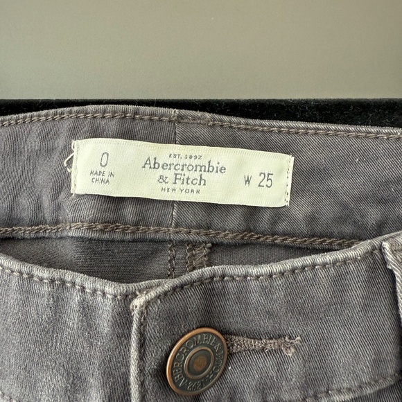Abercrombie & Fitch Super Skinny Mid Rise Jeans in Grey - Picture 3 of 6